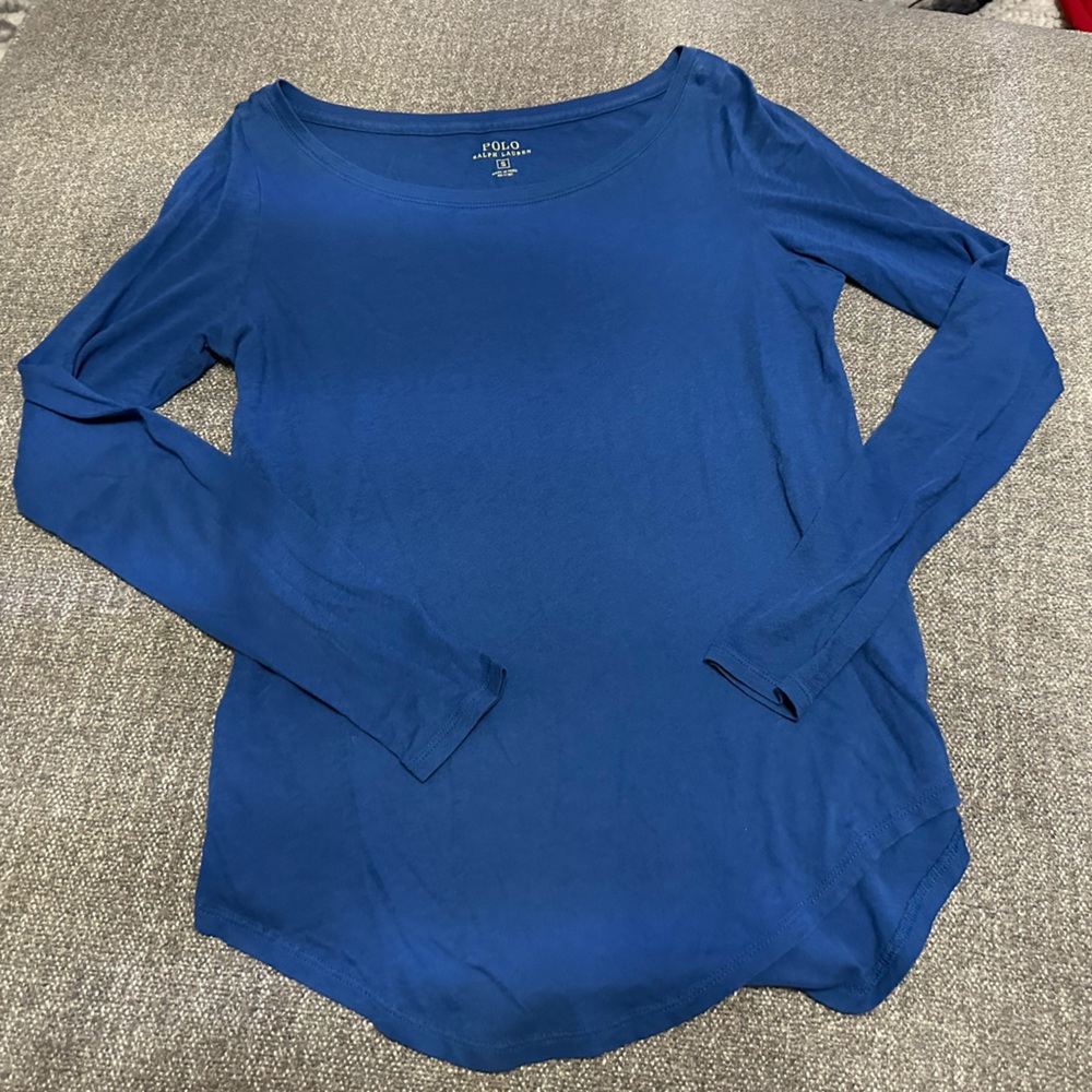 Polo Ralph Lauren Women’s Long Sleeve Tee Shirt Blue 
Size Small